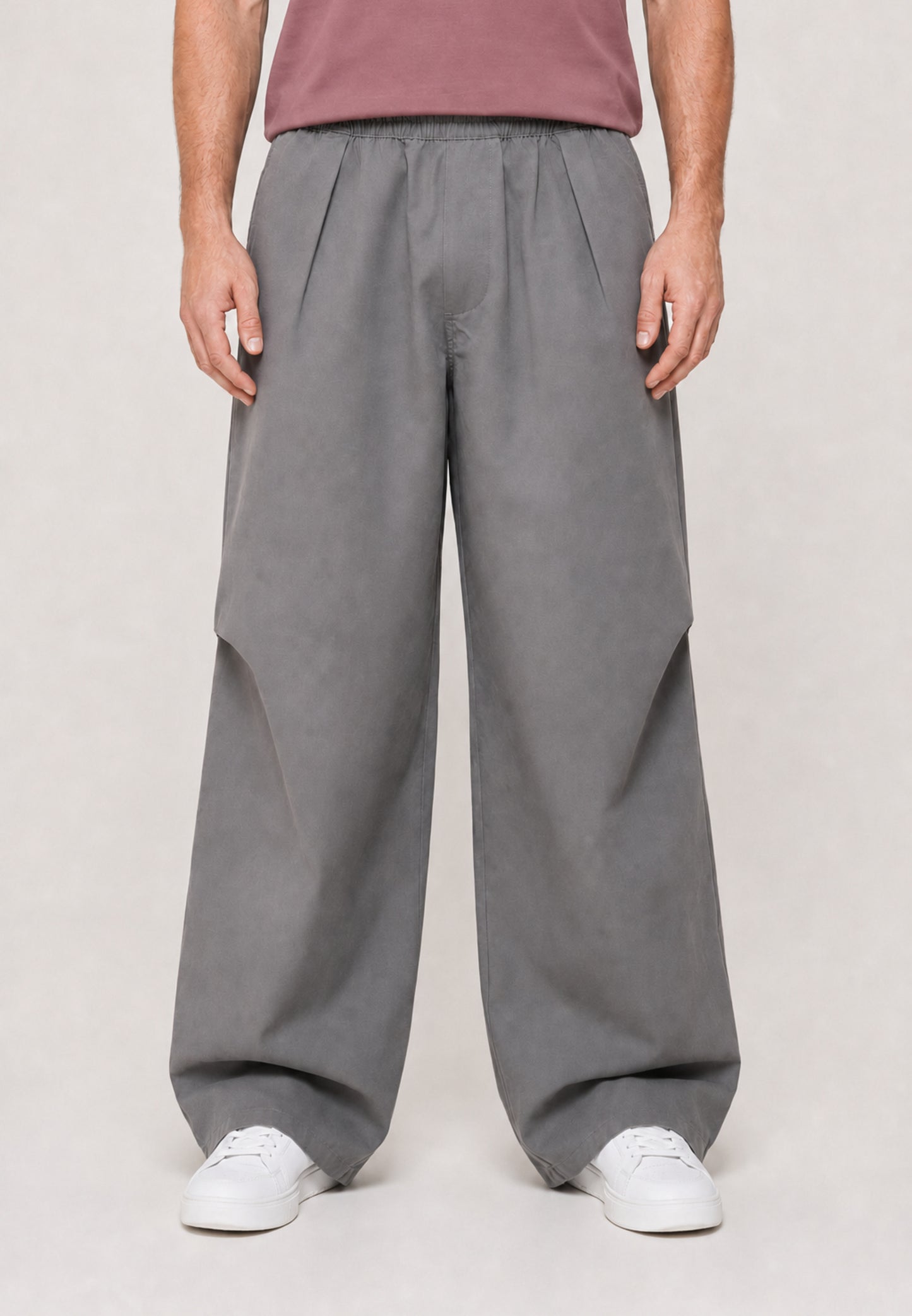 Barrel Trouser — Grey, front crop