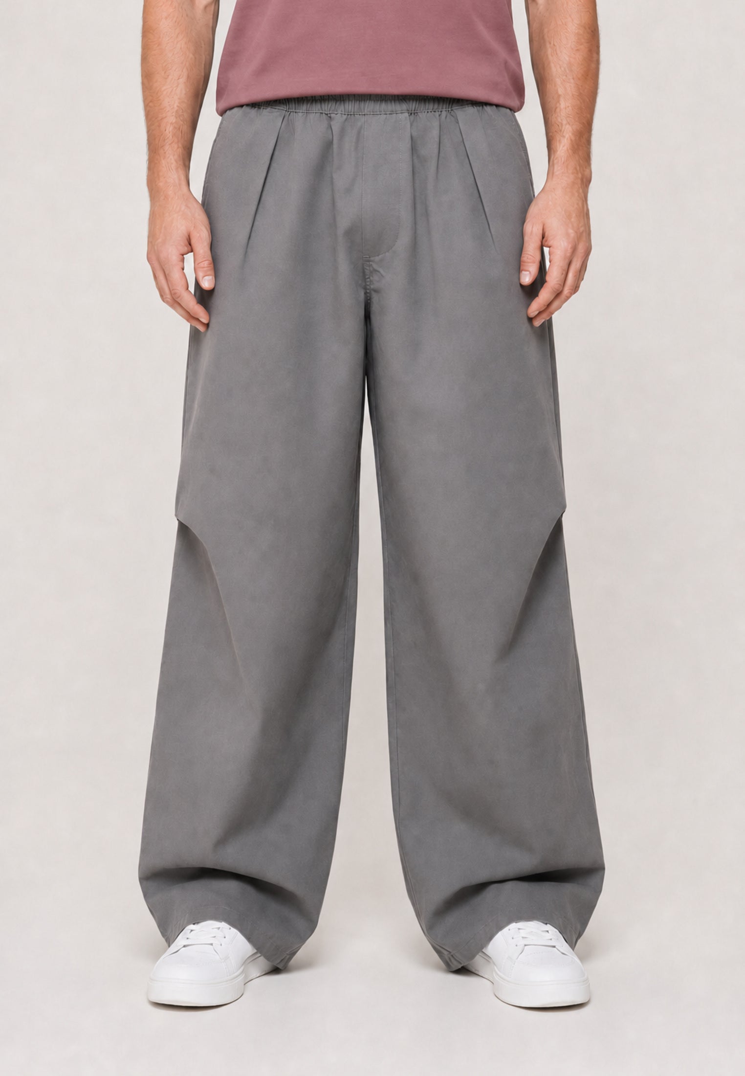 Barrel Trouser — Grey, front crop