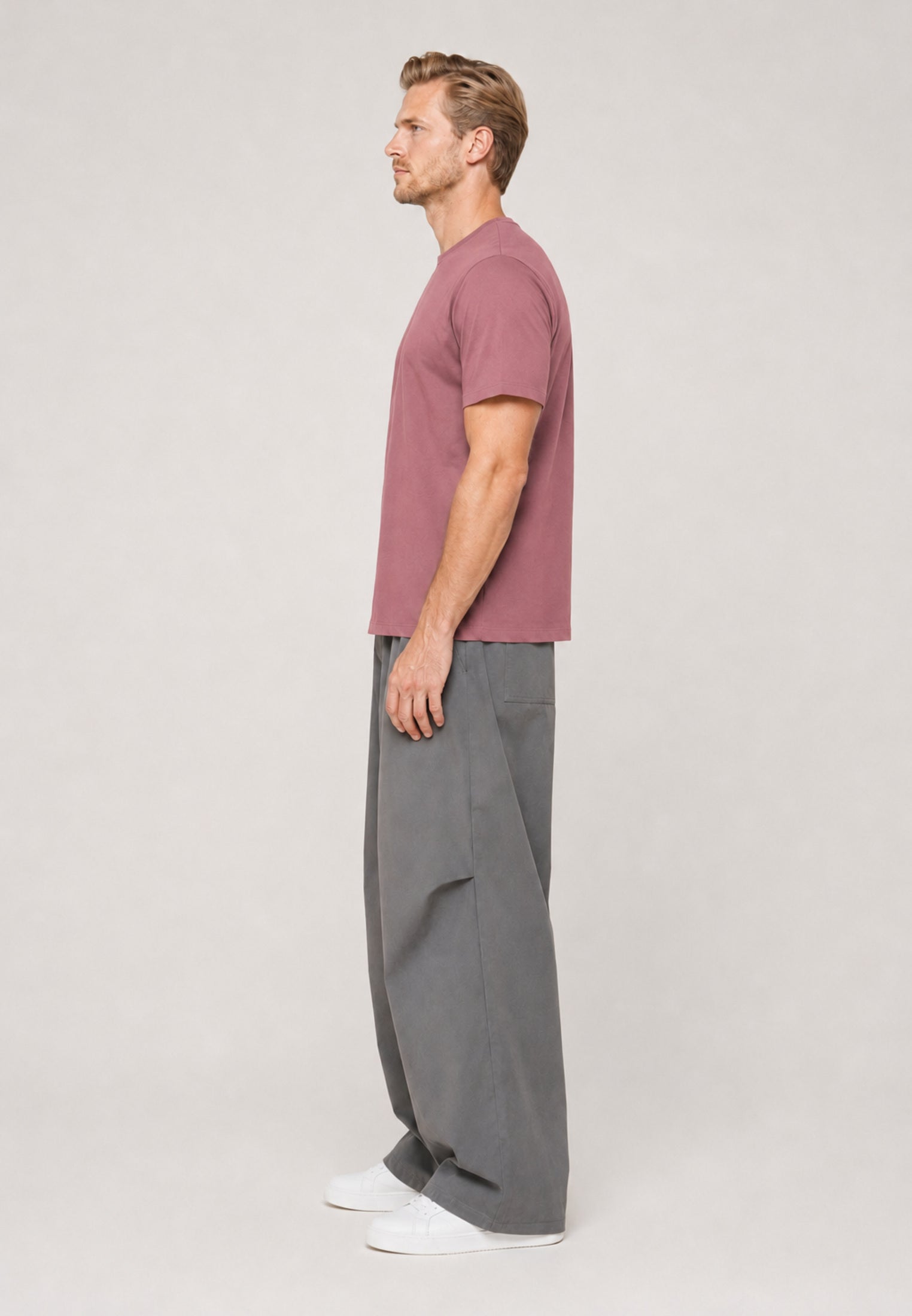 Barrel Trouser — Grey, side