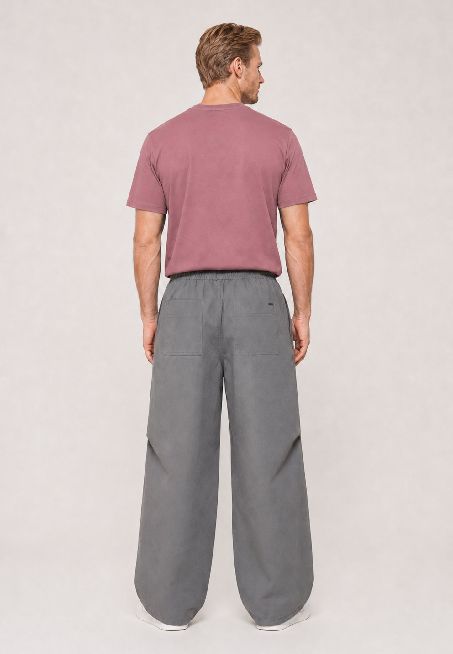 Barrel Trouser — Grey, back